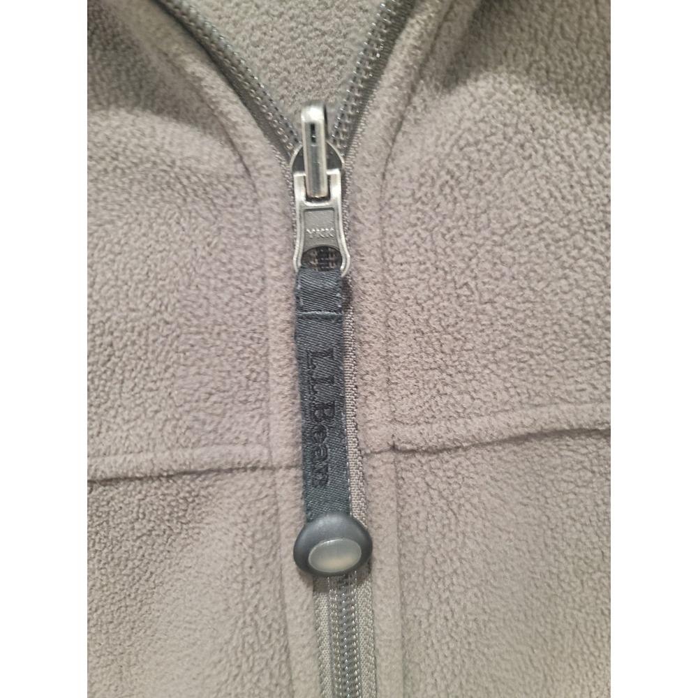 LL Bean Polartec Fleece Jacket Mens Large Tall Brown Full Zip Outdoor Pullover - Picture 3 of 10